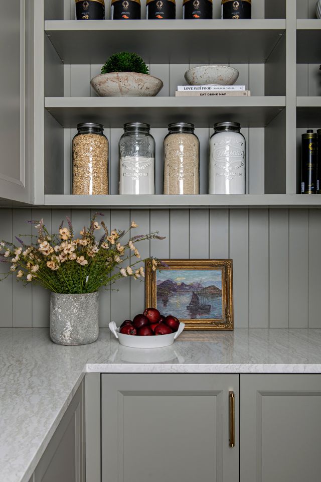 closeup of kitchen backsplash